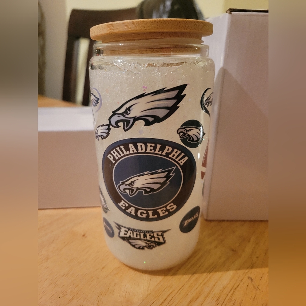 Glass Jar Cup with Bamboo Lid